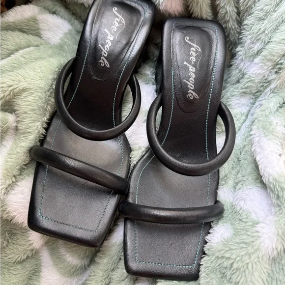 Free People Parker Double Strap Heels - Black - EU Size 37.5/ US Size 7 - Picture 6 of 13